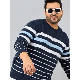 AUSTIVO Men Striped Plus Size Sweatshirt-picture-34