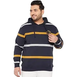 austivo Mens Navy Full Sleeve Striper Plus Size Sweatshirt-picture-31