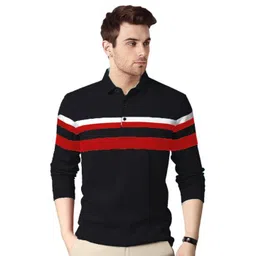 AUTNA Men Striped Polo Collar T-shirt-picture-21