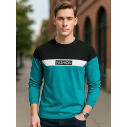 AUTNA Men Typography Printed Round Neck Cotton T-shirt-picture-18