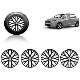 Auto Pearl 4 Pcs 13 inch ABS Black &a; Silver Press Type Fitting Car Wheel Cover Set for Maruti Suzuki Celerio-picture-20
