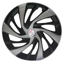 Auto Pearl 4 Pcs 13 inch Silver &a; Black ABS Press Type Hubcap Wheel Cover Set with Retention Ring for Tata Tiago 2020 XB XE XM image 3