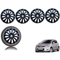 Auto Pearl 4 Pcs 14 inch ABS Black Press Type Hubcap Wheel Cover Set with Retention Ring for Hyundai I20Type1-picture-17