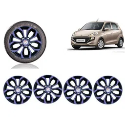 Auto Pearl 4 Pcs 14 inch Black ABS Press Type Hubcap Wheel Cover Set with Retention Ring for Hyundai Santro2018SportsA-picture-10