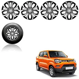 Auto Pearl 4 Pcs 14 inch Black ABS Press Type Hubcap Wheel Cover Set with Retention Ring for Maruti Suzuki SPresso-picture-32
