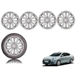 Auto Pearl 4 Pcs 14 inch Black ABS Press Type Hubcap Wheel Cover Set with Retention Ring for Renault Pulse-picture-21