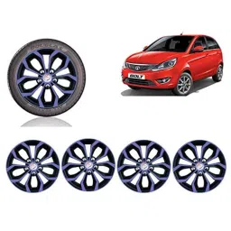 Auto Pearl 4 Pcs 14 inch Black ABS Press Type Hubcap Wheel Cover Set with Retention Ring for Tata BoltExceptXT-picture-19