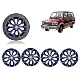 Auto Pearl 4 Pcs 14 inch Black ABS Press Type Hubcap Wheel Cover Set with Retention Ring for Toyta Qualis-picture-15