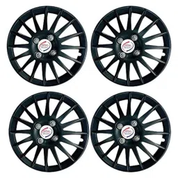 Auto Pearl 4 Pcs 15 inch Black Press Type Hubcap Wheel Cover Set with Retention Ring for All Cars-picture-34