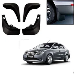 Auto Pearl 4 Pcs Black Cup Type Mud Flaps Car Splash Guard Set for Toyta Etios-picture-39
