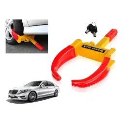 Auto Pearl Adjustable Anti Theft Yellow, Red Wheel Clamp Lock Compatible with Mercedes-Benz S300-image-49
