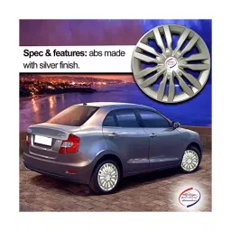 auto pearl Autopearl Car Full Silver Wheel Cover Caps 35.56 cm (14 Inch) Press Type Fitting For Xcent-picture-12