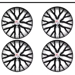 Auto Pearl B-S11 R13  33.02 cm (13 Inch) Press Type Wheel Hubcap with Retention Ring Glossy Black Silver Wheel Cover for Datsun Datsun GO Datsun GO A Petrol (Set of 4)-picture-13