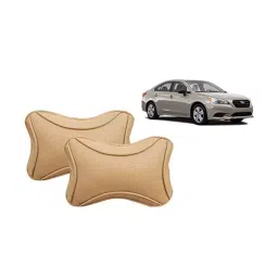 Auto Pearl Beige Dots CV Car Neck Rest Pillow Compatible for Subaru Legacy-picture-48