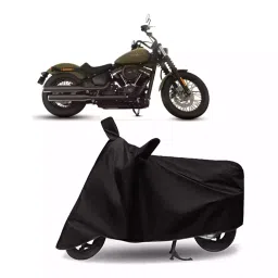 Auto Pearl Bike Cover for Harley Davidson Fat Boy (Black)-picture-36