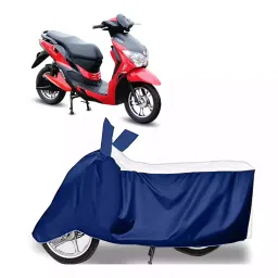 Auto Pearl Bike Cover for Hero Electric Electric Dash BS6 (White & Blue)-picture-47