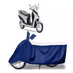 Auto Pearl Bike Cover for Hero Leap Hybrid SES (White & Blue)-picture-35