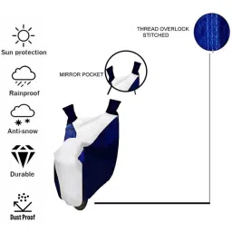 Auto Pearl Bike Cover for Hero Xtreme 160 R (White & Blue) image 2