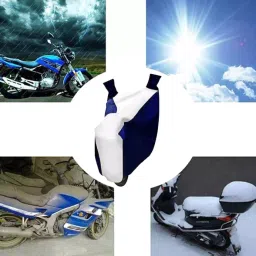 Auto Pearl Bike Cover for Hero Xtreme 160 R (White & Blue) image 3