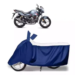 Auto Pearl Bike Cover for Hero Xtreme (White & Blue)-picture-25