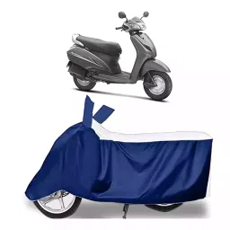 Auto Pearl Bike Cover for Honda Activa 3G (White & Blue)-picture-33