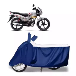 Auto Pearl Bike Cover for Mahindra Centuro NXT (White & Blue)-picture-16