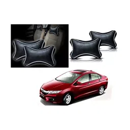 Auto Pearl Black Dots CV Car Neck Rest Pillow Compatible for Honda City Idtech-picture-15