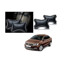 Auto Pearl Black Dots CV Car Neck Rest Pillow Compatible for Volkswagen Vento-picture-30