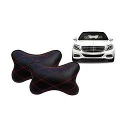 Auto Pearl Black Red CV Car Neck Rest Pillow Compatible for Mercedes Benz S Class-picture-26