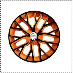 Auto Pearl BO56 R14 r 35.56 cm (14 Inch) ess Type Wheel Hubcap with Retention Ring Glossy Black Orange Wheel Cover for Maruti WagonR (Set of 4)-picture-39