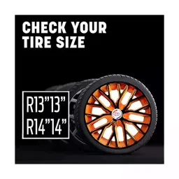 Auto Pearl Car Black Orange Wheel Cover Hub Caps 33.02 cm (13 Inch) Press Type Fitting for Alto K10 Old-picture-28