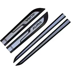Auto Pearl Car Door Side Beading Moulding ‎Black & Silver Compatible For Hyundai Aura (Set of 4 Pcs)-picture-33