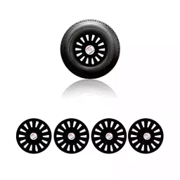 Auto Pearl Car Full Caps Black 381 mm(15 Inch) Wheel Cover Compatible with Sunny-picture-19