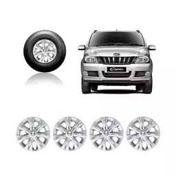 Auto Pearl Car Full Caps Silver 381 mm(15 Inch) Wheel Cover Compatible with Quanto-picture-40