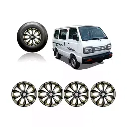 Auto Pearl Car Golden Black Wheel Cover Caps 304.8 mm (12 Inch) Press Type Fitting for Maruti Suzuki Omni-picture-47