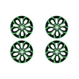 Auto Pearl Car Green Black Wheel Cover Caps 33.02 cm (13 Inch) Press Type Fitting Compatible with Eeco-picture-46