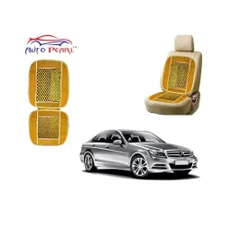 Auto Pearl Car Wooden Bead Seat Cushion with Beige Velvet Border for C180 - Set of 2Pcs-picture-37