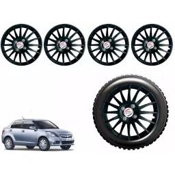 Auto Pearl CBK19 R14 35.56 cm (14 Inch) Press Type Wheel Hubcap with Retention Ring Glossy Black Wheel Cover for Maruti Swift Dzire ZDI (Set of 4)-picture-31