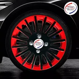 Auto Pearl CBR29 R13  33.02 cm (13 Inch) Press Type Wheel Hubcap with Retention Ring Glossy Black Red Wheel Cover for Universal for Car Universal for Car (Set of 4)-picture-12