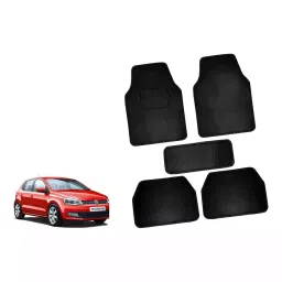 Auto Pearl CMBK124 Polyester Standard Mat for Volkswagen Polo Cross (Black)-picture-18