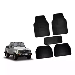 Auto Pearl CMBK79 Polyester Standard Mat for Maruti Gypsy (Black)-picture-11