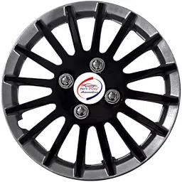 Auto Pearl CRv01 R14 35.56 cm (14 Inch) Press Type Wheel Hubcap with Retention Ring Glossy Black Silver Wheel Cover for Accent (Set of 4)-picture-35