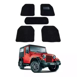 Auto Pearl DB7M150 PVC and Plastic Standard Mat for Mahindra Thar 2005 (Black)-picture-39