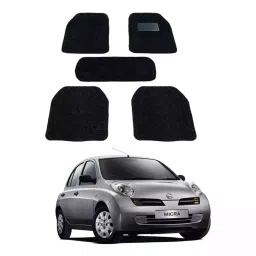 Auto Pearl DB7M235 PVC and Plastic Standard Mat for Nissan Micra 2005 (Black) image 1