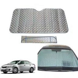 Auto Pearl F72 Dashboard Sun Shade Cover with Suction Cup for Toyota Corolla Altis (Grey)-picture-14