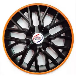 Auto Pearl gBO37 R14 35.56 cm (14 Inch) Press Type Wheel Hubcap with Retention Ring Glossy GTR Black Orange Wheel Cover for Toyota Qualis (Set of 4)-picture-20