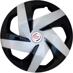 Auto Pearl MSB01 R15  381 mm(15 Inch) Press Type Wheel Hubcap with Retention Ring Glossy Silver Black Wheel Cover for Universal for Car Universal for Car16 cm (Set of 4)-picture-46