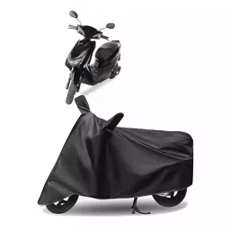 Auto Pearl Polyester Two Wheeler Cover for Ampere Reo Elite BS6 (Grey)-picture-25
