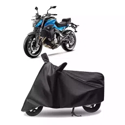 Auto Pearl Polyester Two Wheeler Cover for CFMoto Roadster 650 (Grey)-picture-17