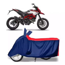 Auto Pearl Polyester Two Wheeler Cover for Ducati Hypermotard 939 (Red Blue)-picture-30